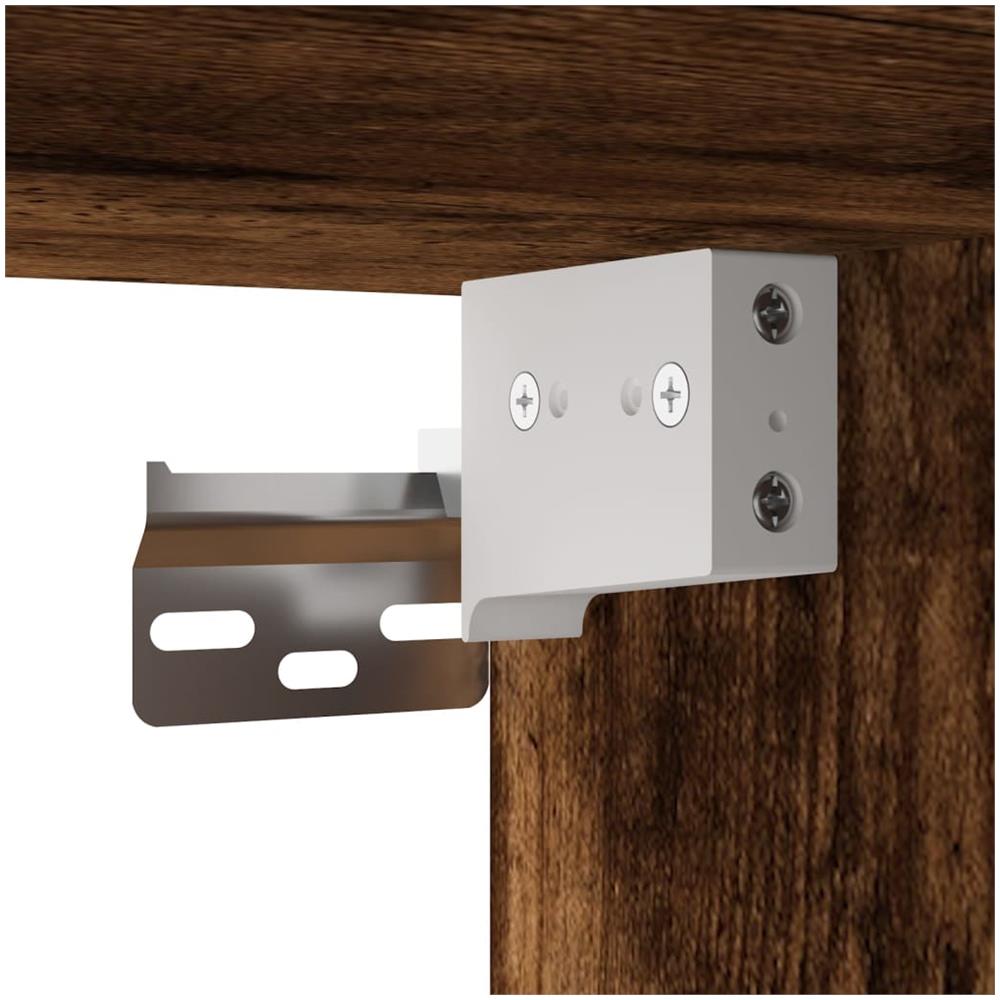 Armadietti A Parete 2 Pz Rovere Fumo In Legno Multistrato - Foto 2