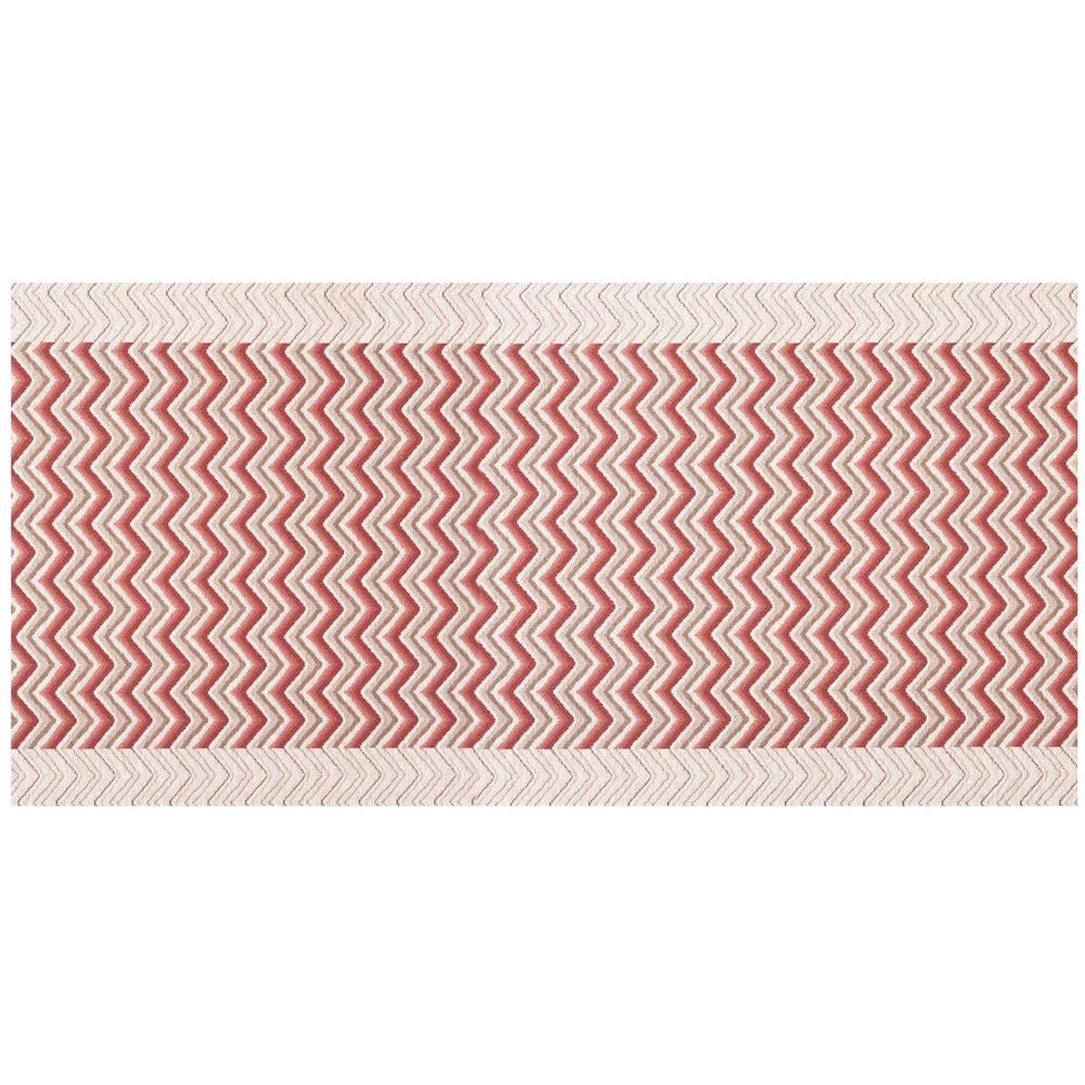 Tappeto Passatoia Tessuto Jacquard Linea Emozioni Dis. Zig Zag Twist Rosso 57x400 Rosso - Foto 1