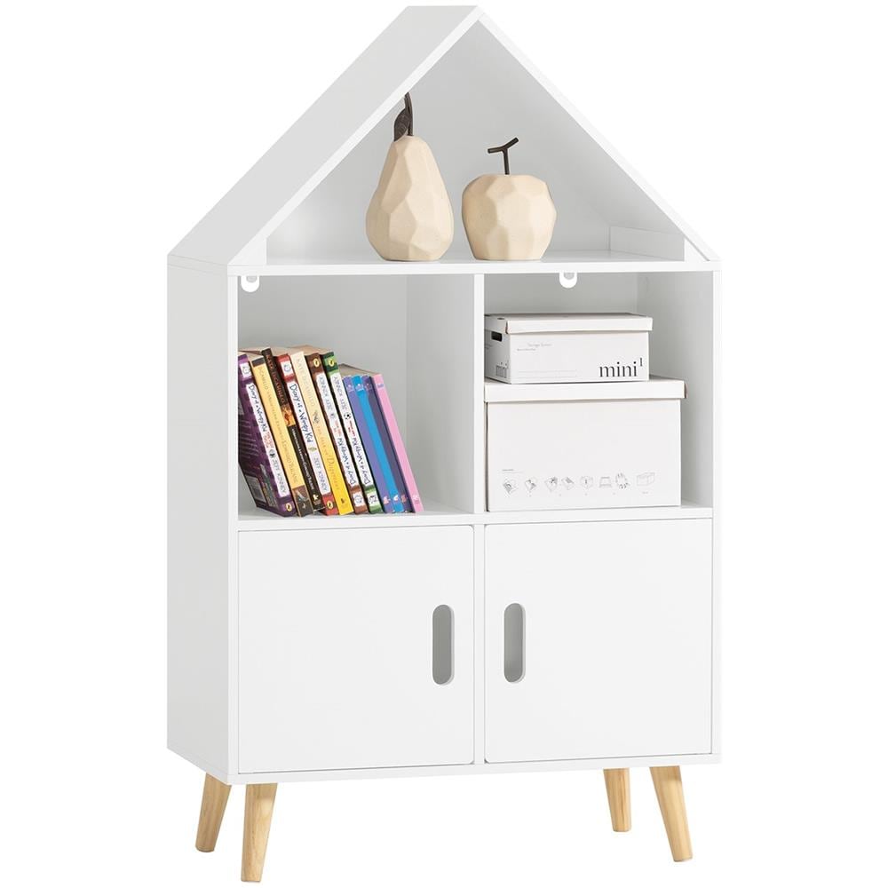 Libreria Per Bambini Scaffale Per Giocattoli Mensola Portaoggetti Mobili Per La Camera Dei Bambini Bianco 60x30x103cm Kmb58-w Sobuy - Foto 1