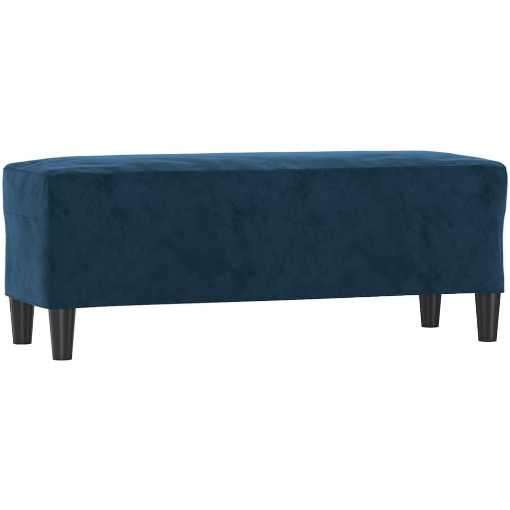 Panca Blu 100x35x41 Cm In Velluto - Foto 2