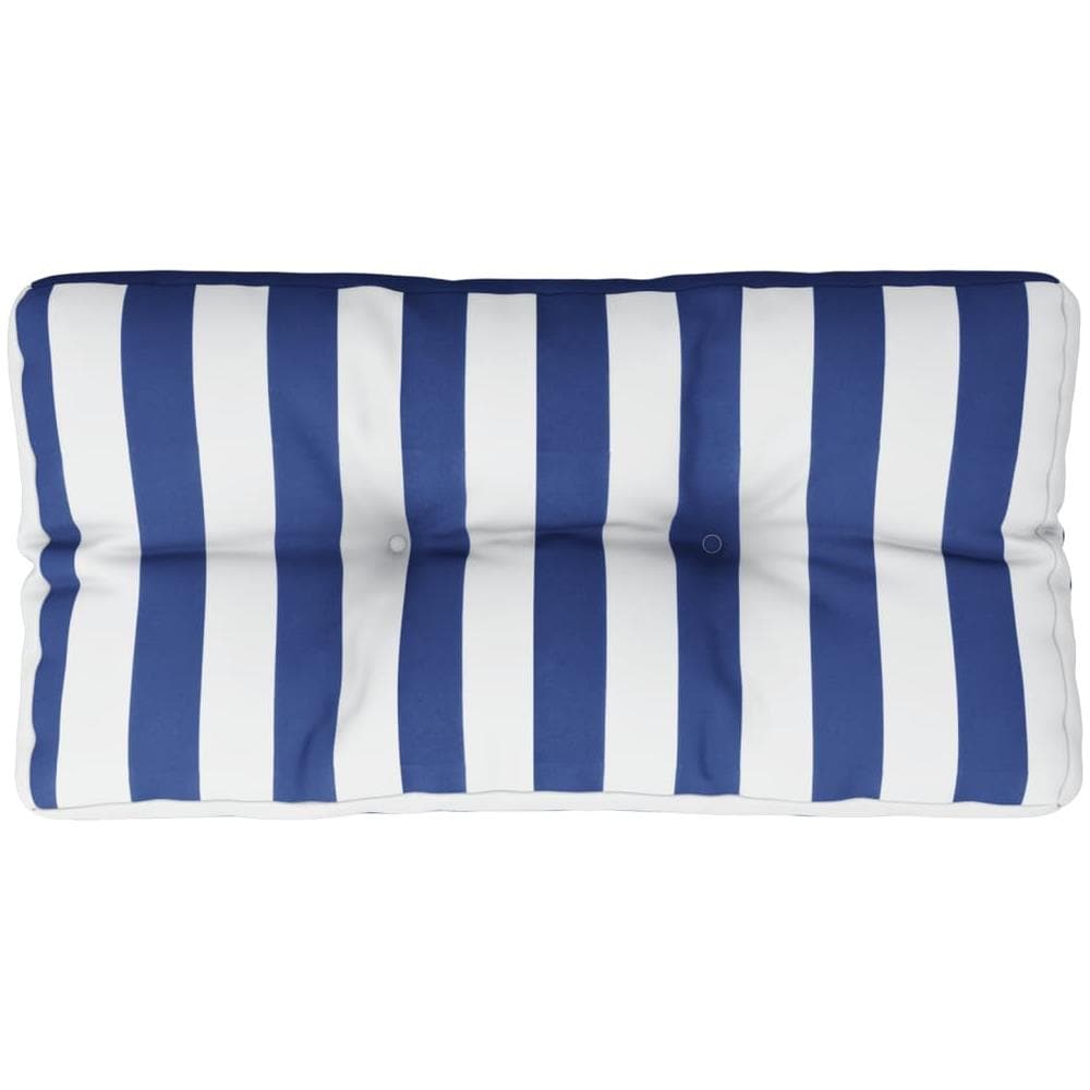 Cuscino Per Pallet Strisce Bianche E Blu 70x40x12 Cm In Tessuto - Foto 2