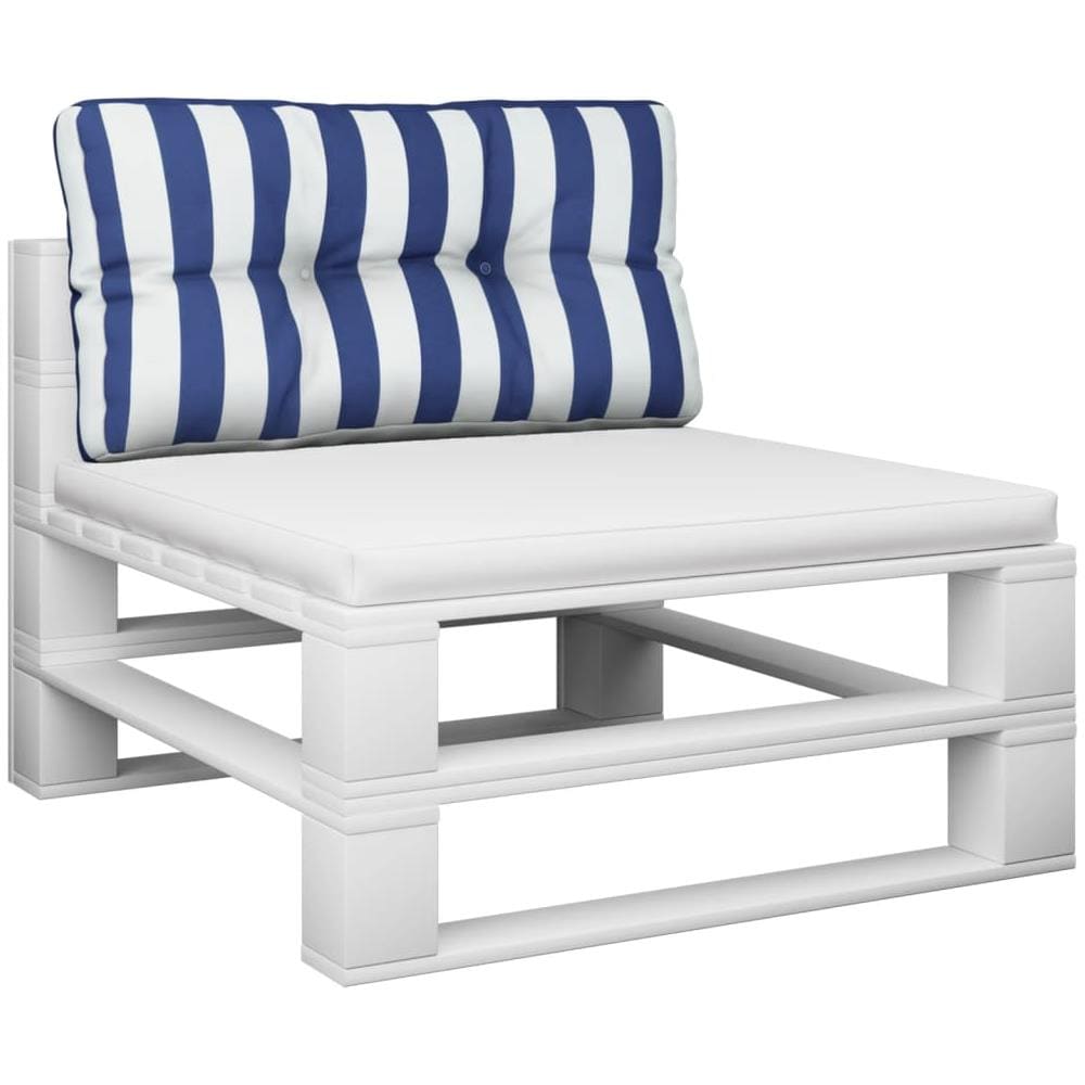 Cuscino Per Pallet Strisce Bianche E Blu 70x40x12 Cm In Tessuto - Foto 3