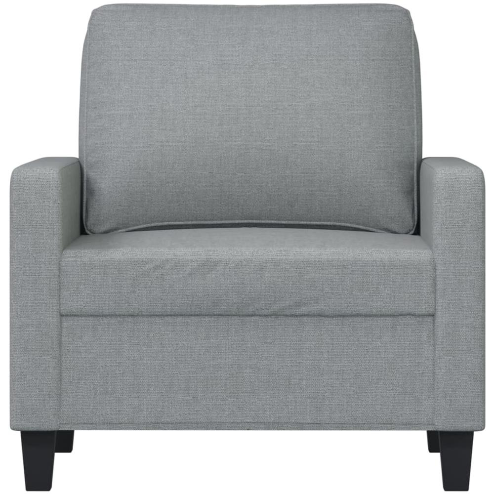 Poltrona Grigio Chiaro 60 Cm In Tessuto - Foto 3