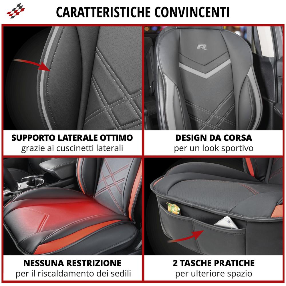 Coprisedili Per Auto Rey Nero /grigio - Foto 1