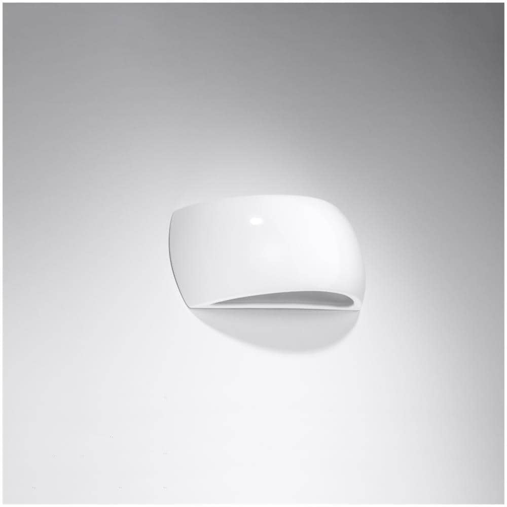 Lampada Da Parete Verniciata Pontius Bianco Lucido Sl. 1025 - Moderno Lampade Da Parete Bianco 13.5x32x9 Cm - Foto 2