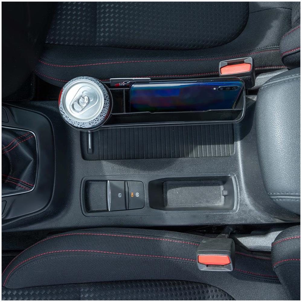 Organizzatore per Auto con Porta Bevande Organizer in Plastica Dura 4 Scomparti - Foto 2