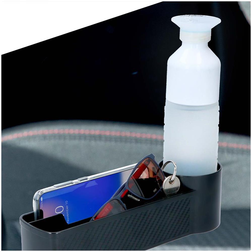 Organizzatore per Auto con Porta Bevande Organizer in Plastica Dura 4 Scomparti - Foto 4