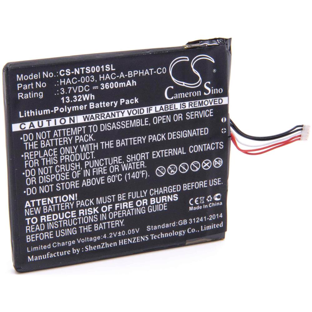 Litio-polimeri Batteria 3600mah (3.7v) Per Console Di Gioco Come Nintendo Hac-003 - Foto 1