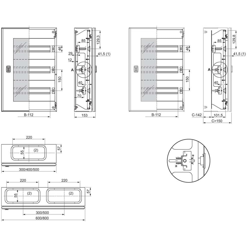 Nsydlm168â chassis Modular Dlm Per Armadio Acciaio Spacial Mural, 168â x, Al1000â x An600 - Foto 1