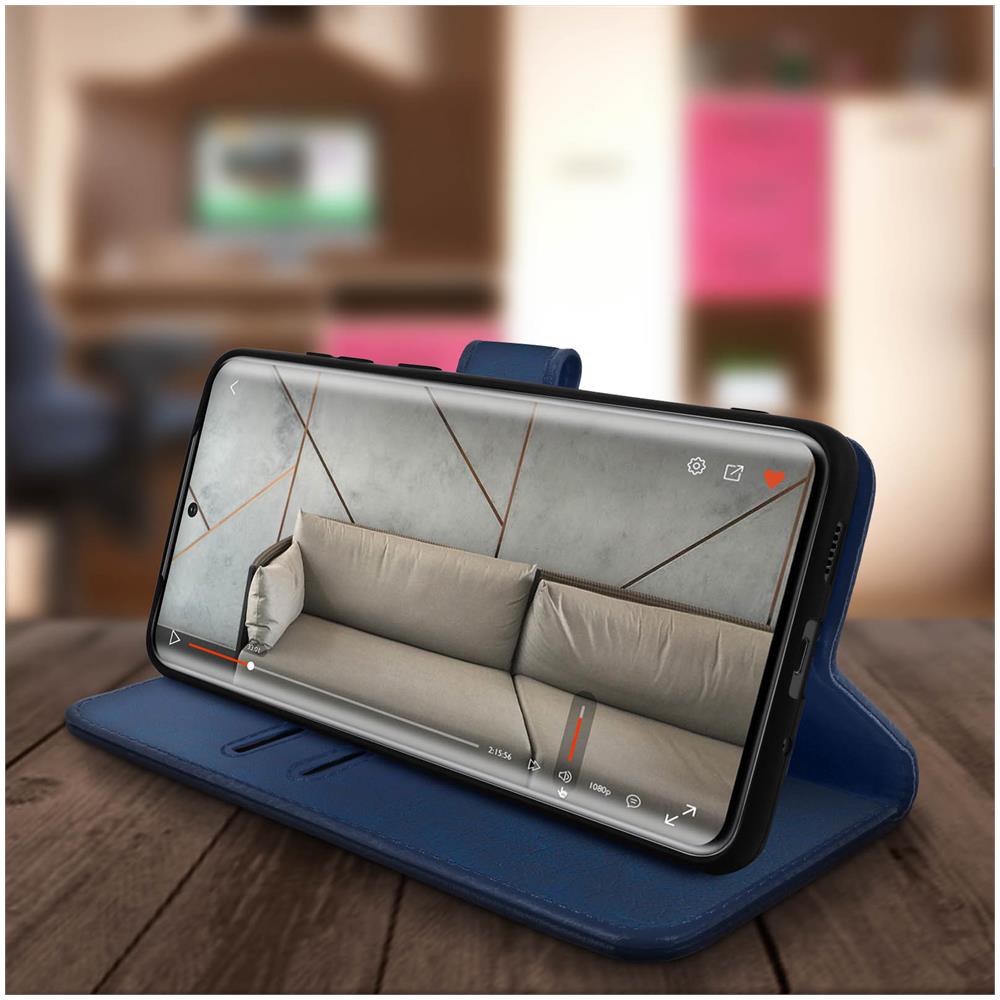 Custodia Samsung Galaxy S20 Plus Portadocumenti Funzione Supporto Blu - Foto 5