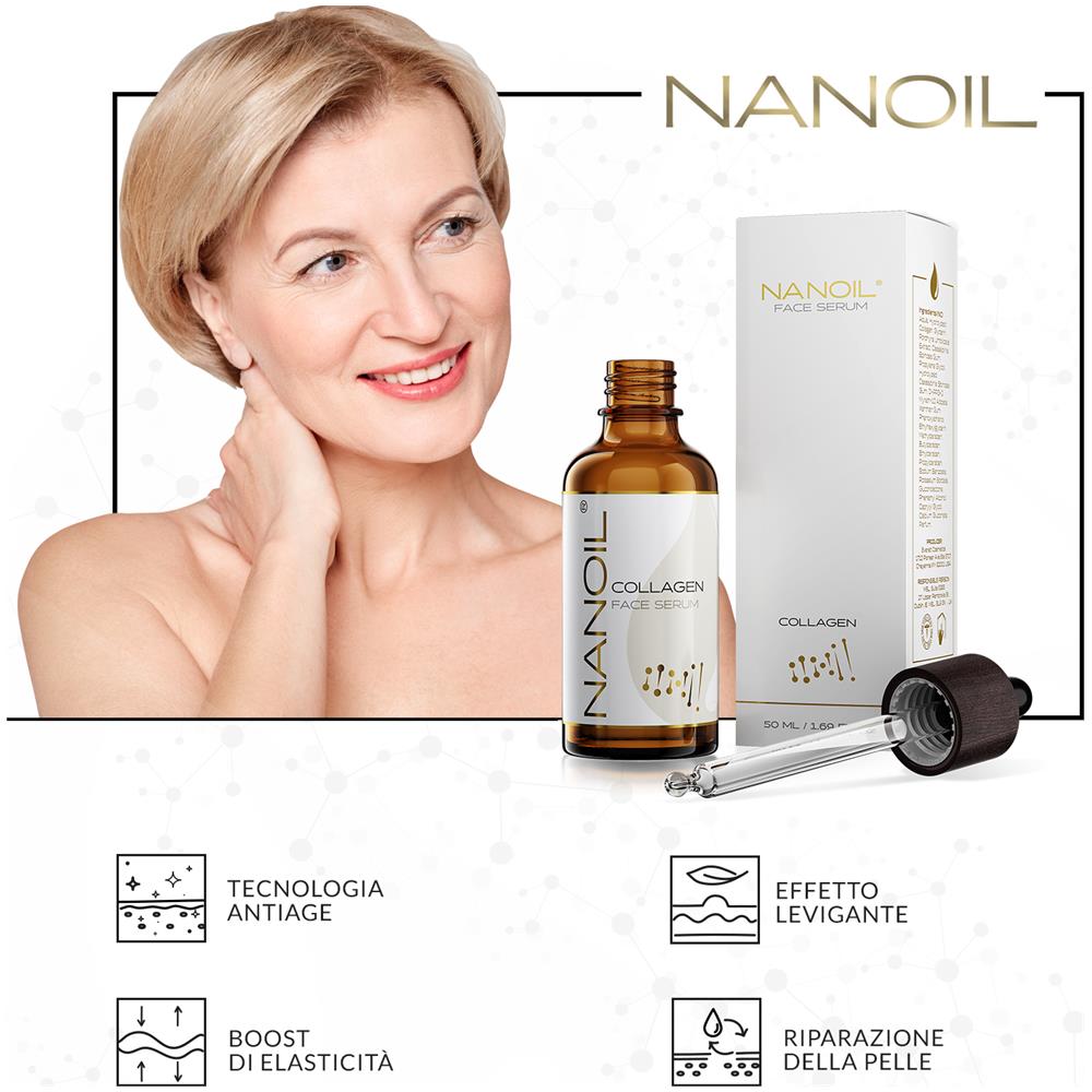 Collagen Face Serum - Siero Levigante, Rimpolpante E Ringiovanente Ricco Di Collagene, 50 Ml - Foto 2