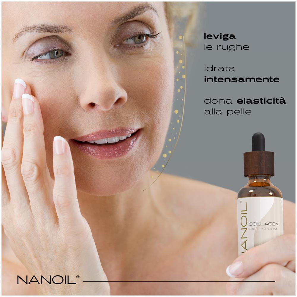 Collagen Face Serum - Siero Levigante, Rimpolpante E Ringiovanente Ricco Di Collagene, 50 Ml - Foto 5