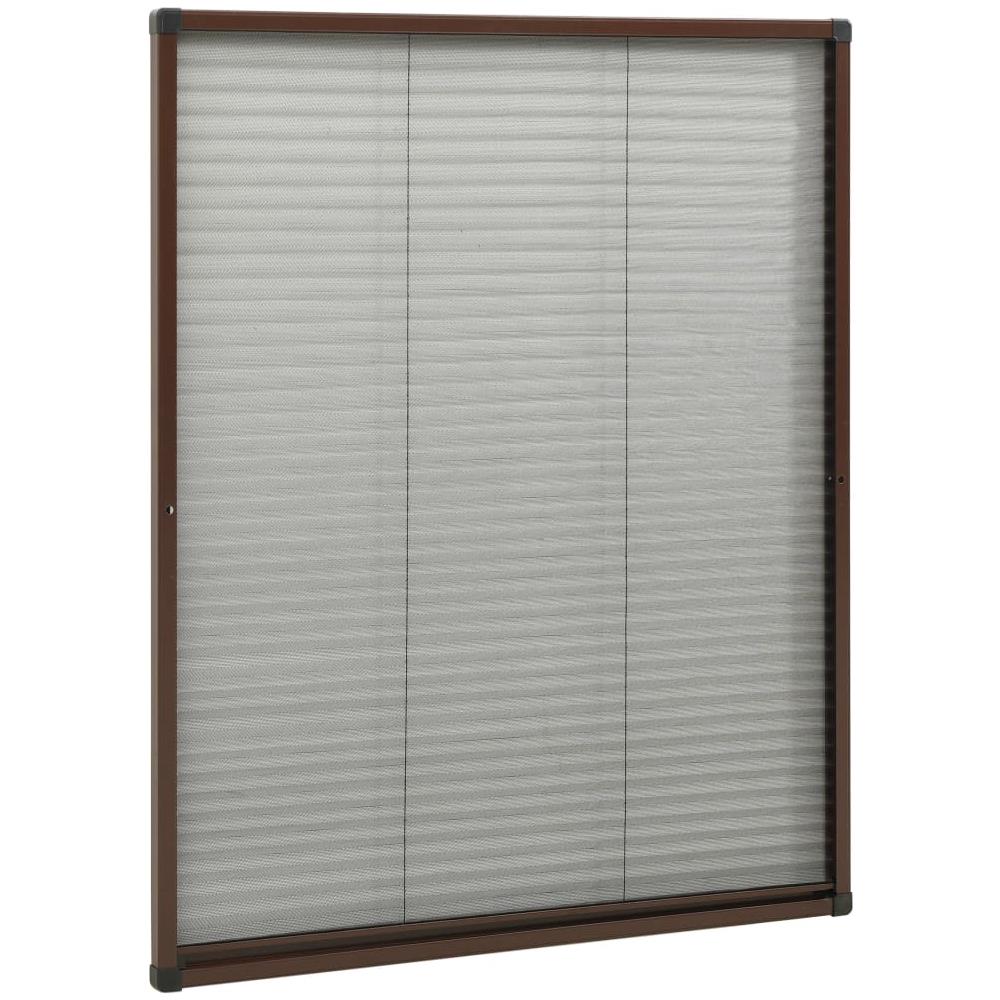 Zanzariera Plissettata Finestre in Alluminio Marrone 60x80 cm - Foto 2