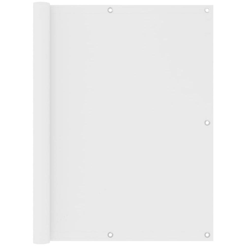 Paravento Balcone Bianco 120x300 cm Tessuto Oxford - Foto 1