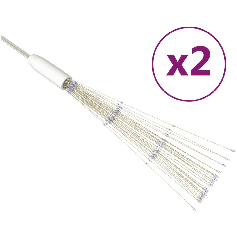 Luci Di Natale Fuochi Artificio 2 Pz Blu 50 Cm 280 Led - Foto 2