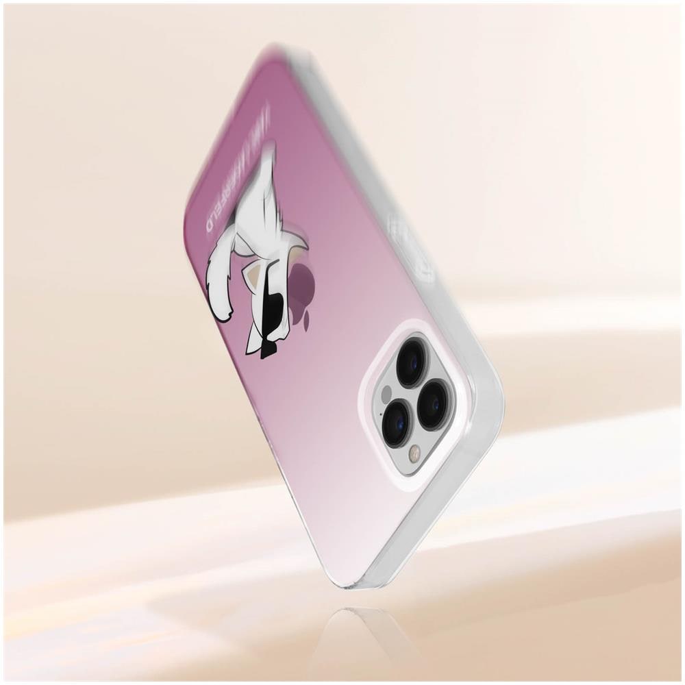 Cover Sfumata Per Iphone 13 Pro Max Con Choupette Fun Rosa - Foto 2