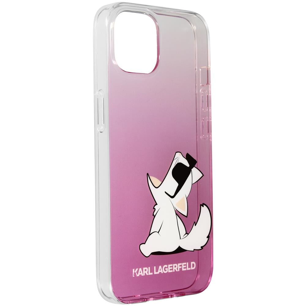 Cover Sfumata Per Iphone 13 Pro Max Con Choupette Fun Rosa - Foto 1