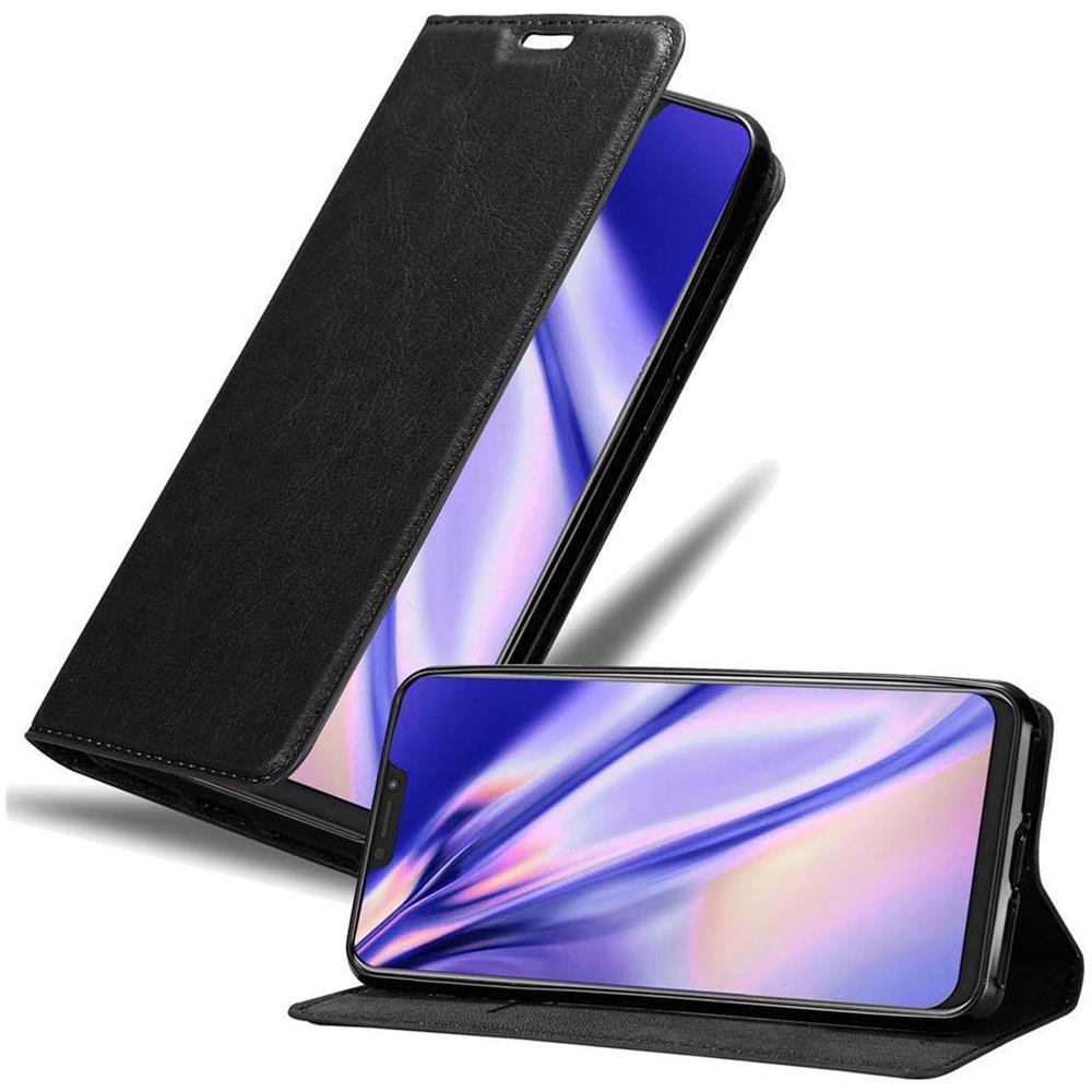 Custodia Compatibile Con Asus Zenfone 5z In Nero Di Notte - Coperchio Protettiva Con Chiusura Magnetica, Funzione Stand E Tasca Per Le Carte - Foto 1