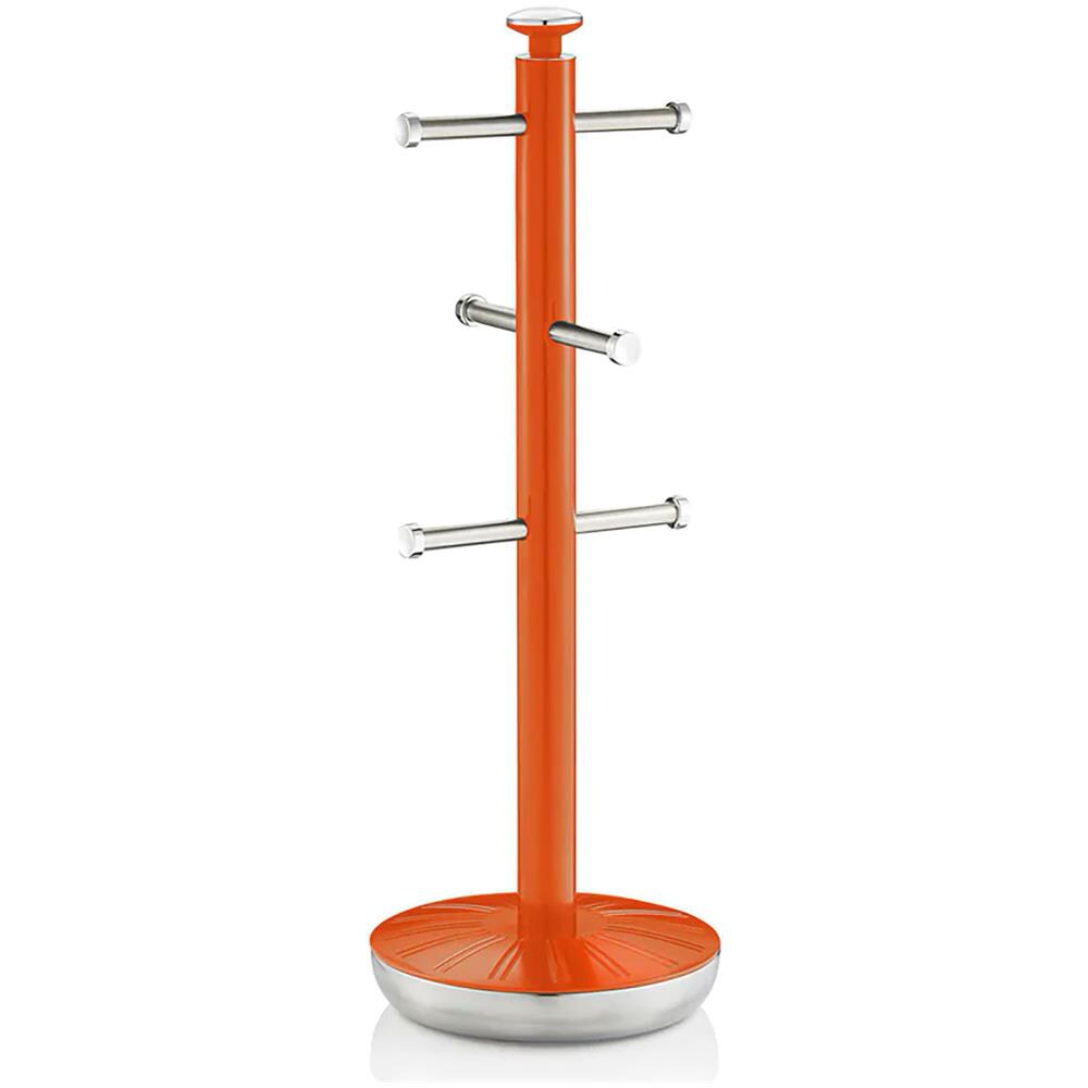 Swka1054on Retro Set Di Portarotolo Da Cucina + Portatazze Supporto Per 6 Tazze Di Caffè Arancione - Foto 2