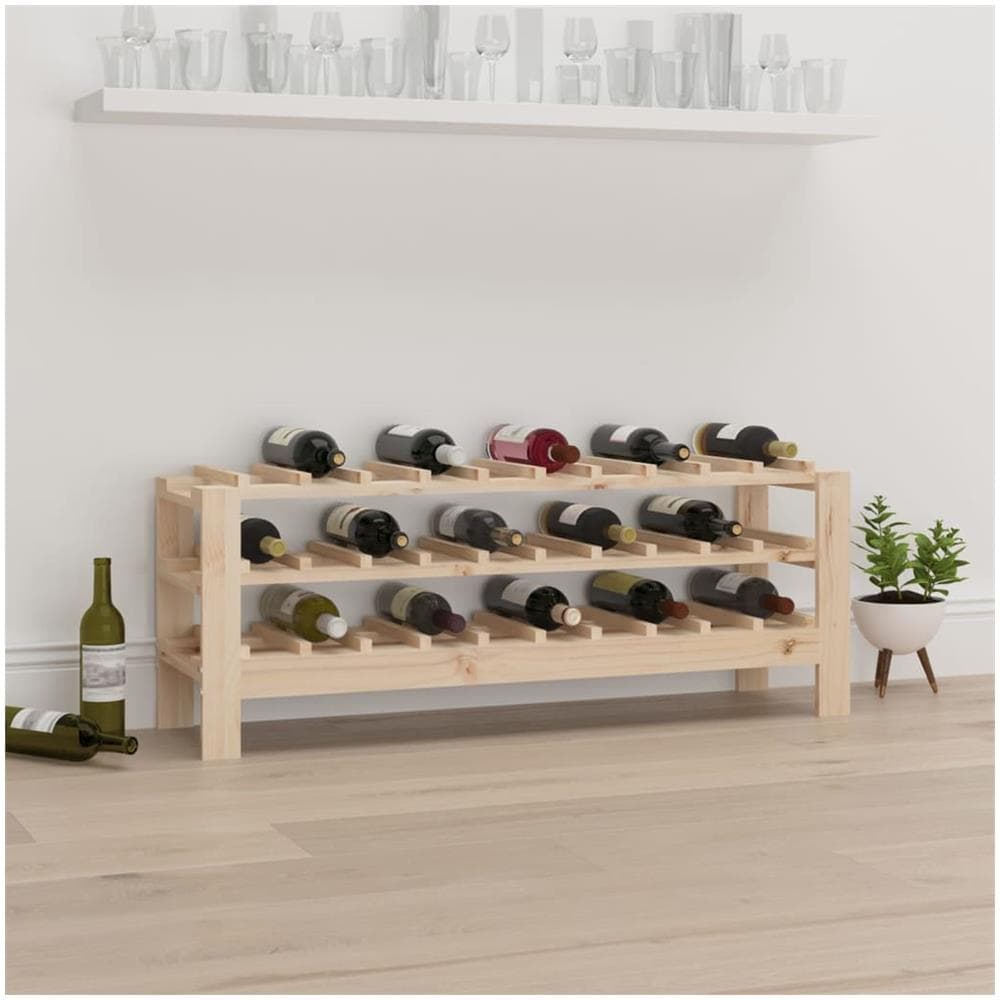 Portavini 109,5x30x42 Cm In Legno Massello Di Pino - Foto 1