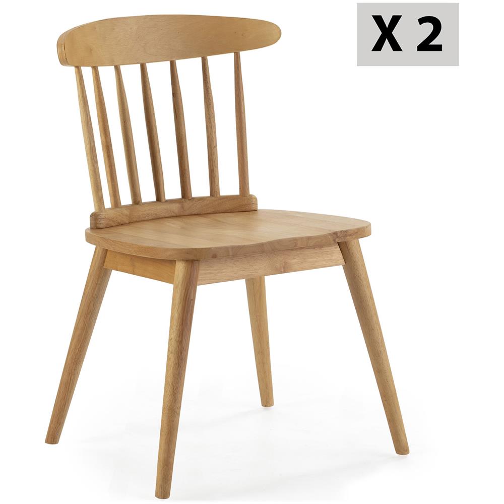 Pack 2 Sedie Ben In Legno Color Rovere - Foto 1