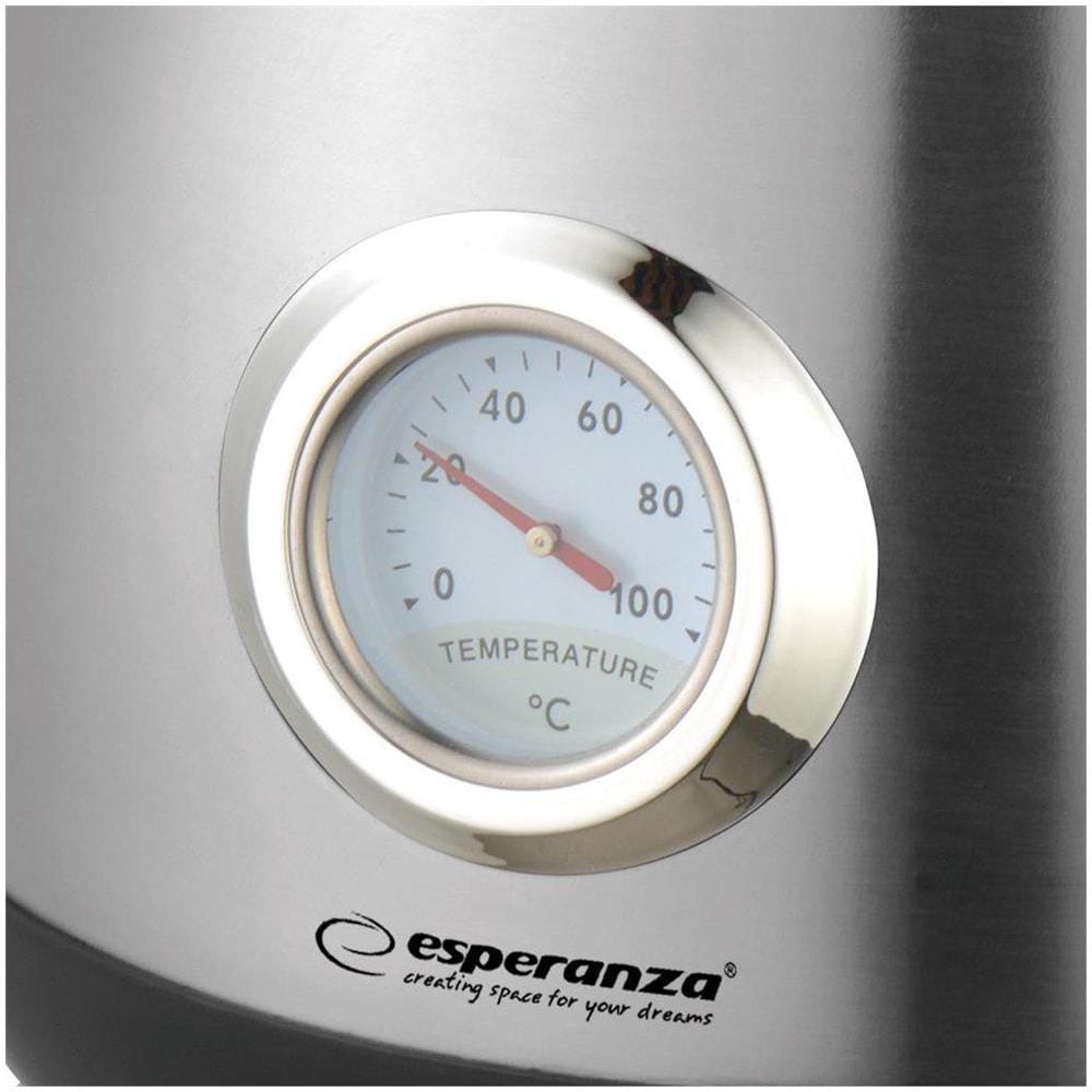 Ekk029 Bollitore Elettrico Con Termometro 1,7 L 2200 W Inox - Foto 3