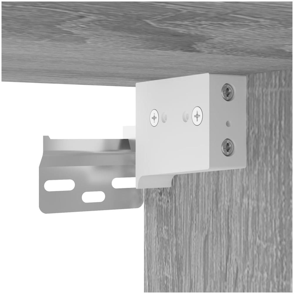 Armadietti A Parete 2 Pz Grigio Sonoma In Legno Multistrato - Foto 4
