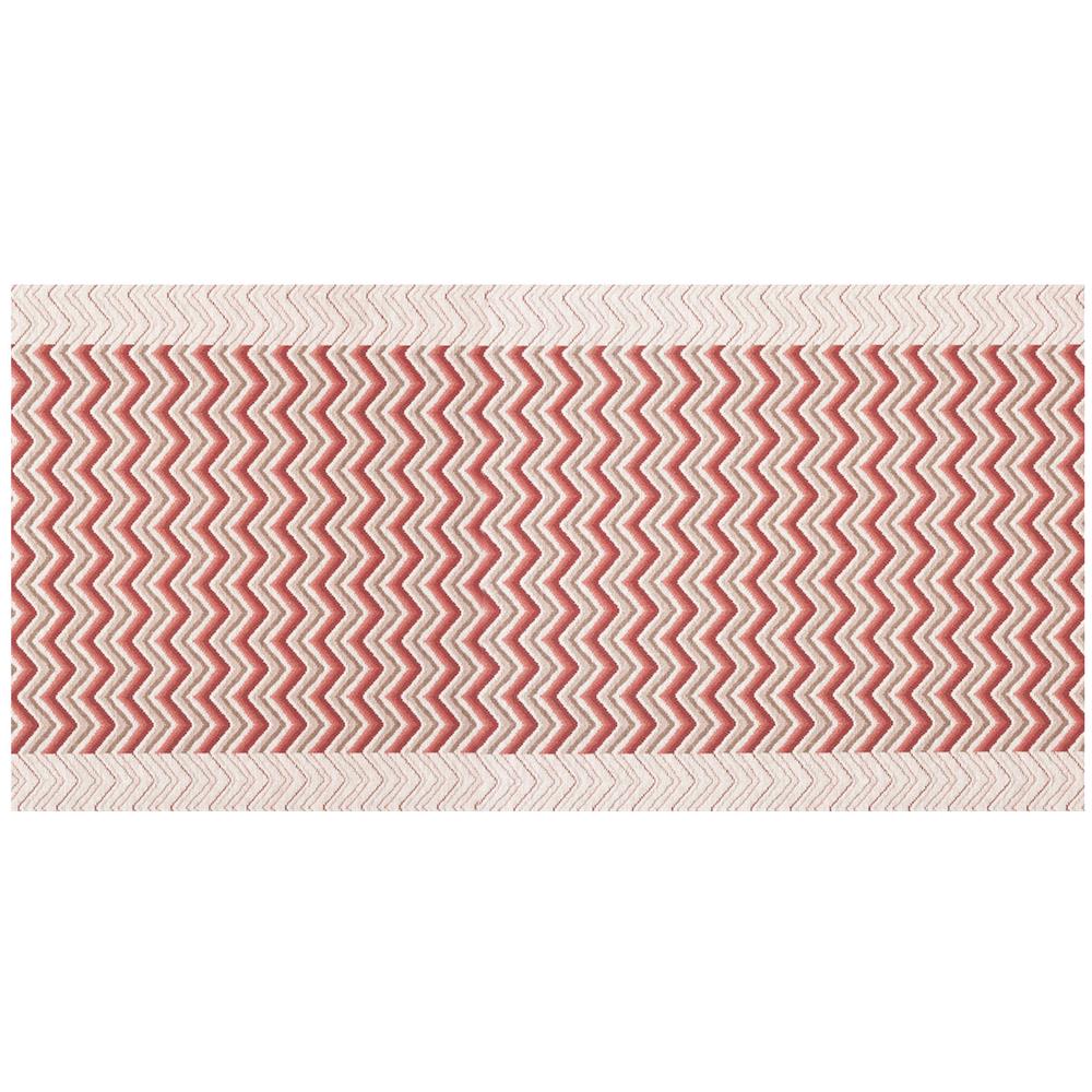Tappeto Passatoia Tessuto Jacquard Linea Emozioni Dis. Zig Zag Twist Rosso 57x50 Rosso - Foto 1