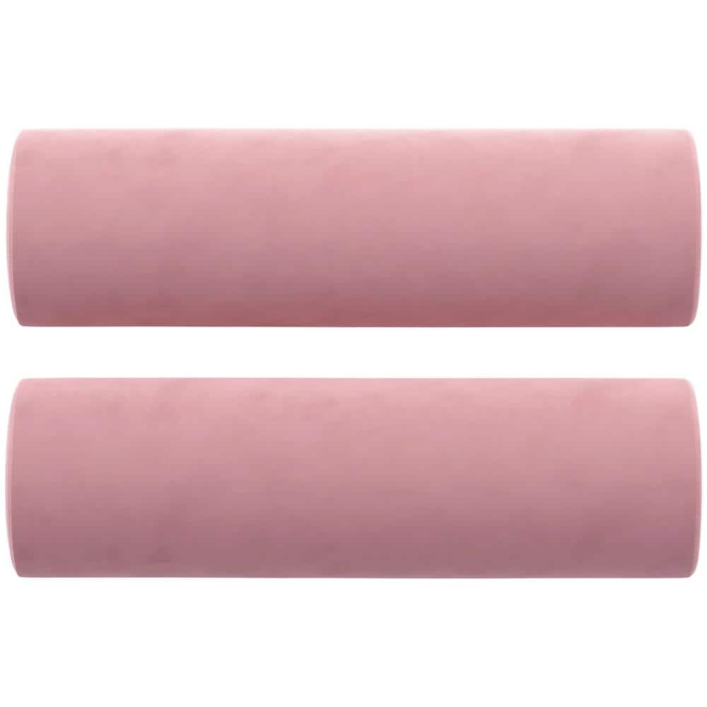 Cuscini Decorativi 2 Pz Rosa 15x50 Cm In Velluto - Foto 2