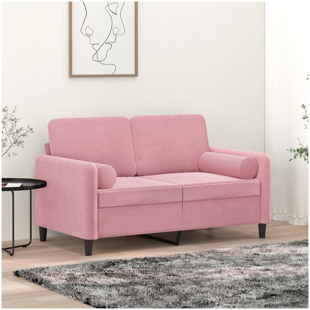 Cuscini Decorativi 2 Pz Rosa 15x50 Cm In Velluto - Foto 1