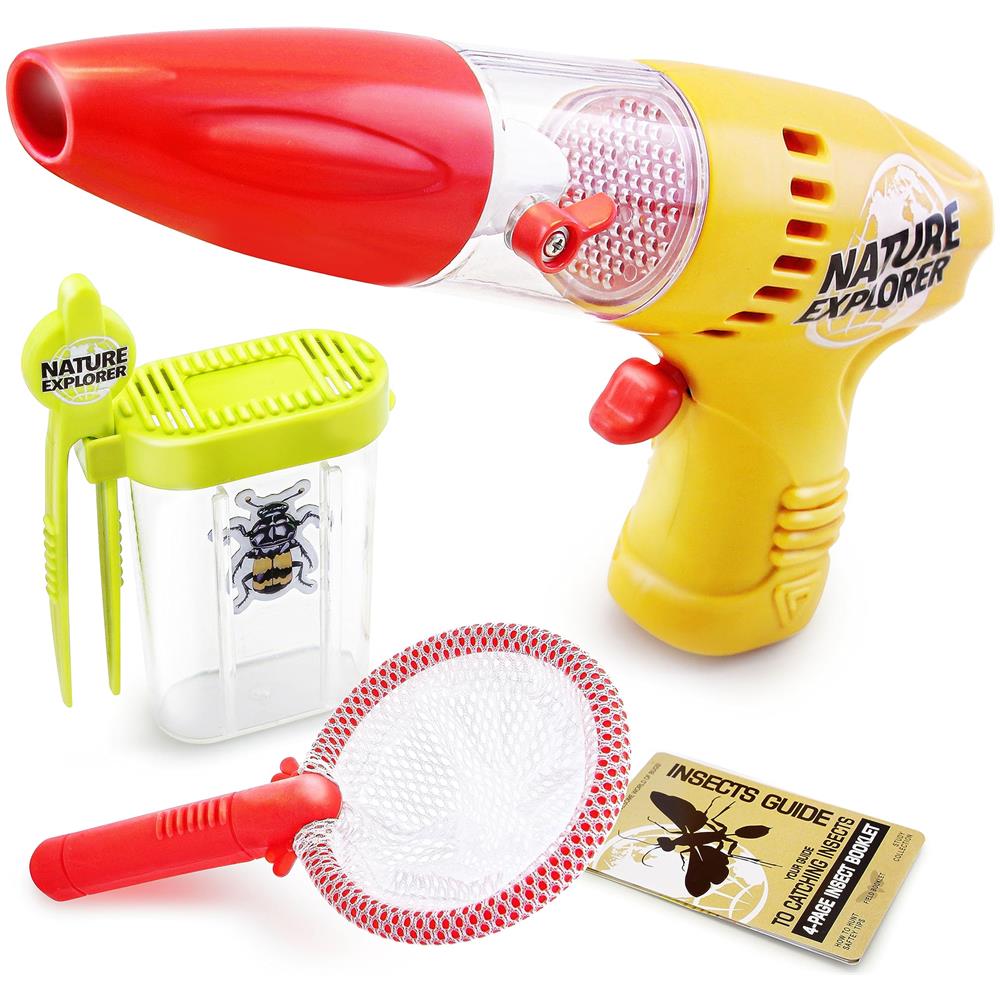 Nature Explorer: Set Raccoglitore Deluxe Aspira Insetti - Set Cattura Creature Bug Out, Strumenti Giocattolo Per Osservazione All'aperto E Esplorazione, Alimentato A Batteria, Bambini Dai 3 Anni In Su, Medio - Foto 1