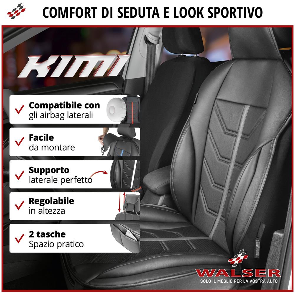 Coprisedili Auto Kimi Nero /grigio - Foto 2