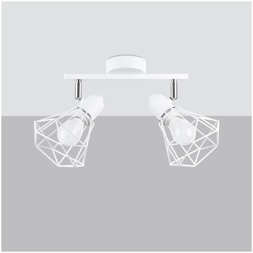 Sollux Lighting Lampada Da Soffitto Artemis 2 Bianco Sl.1103 - Moderno Lampade Da Soffitto Bianco 19x31x17 Cm - Foto 2