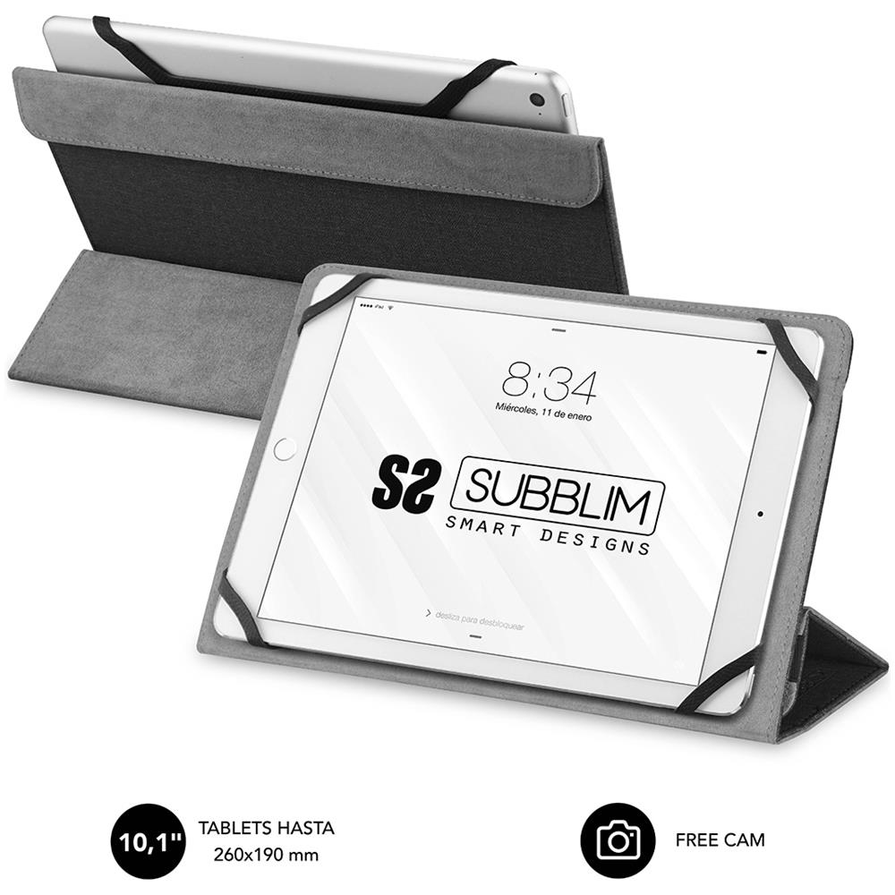 SUB-CUT-2FC001 custodia per tablet 25,6 cm (10.1") Custodia a libro Nero - Foto 1