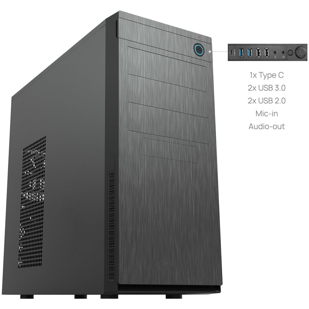 Case Sigma X1 Mini TowerATX / Micro-ATX / Mini ITX 2 Porte USB 3.0 Colore Nero - Foto 2