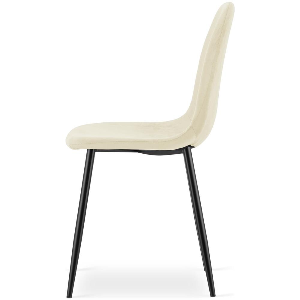 Sedia COMO - Ergonomica in velluto beige per soggiorno, ufficio, sala da pranzo x 1 - Foto 2