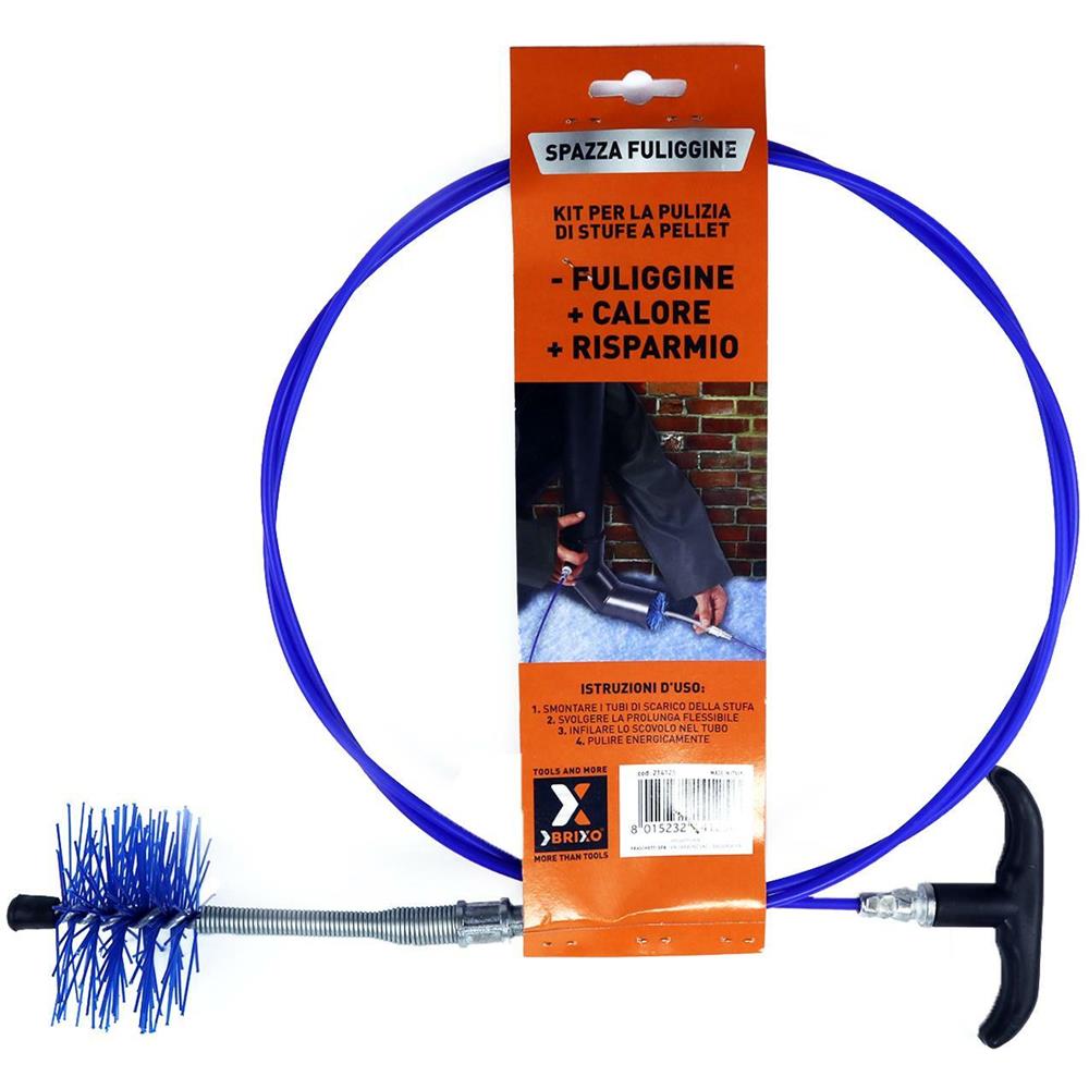 Kit pulizia tubi per stufe a pellet spazzacamino - Foto 5
