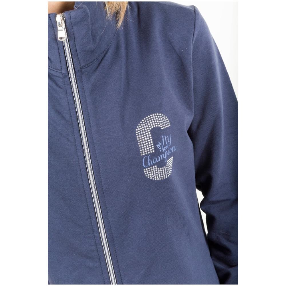 Felpa Donna Full Zip Stras Blu L - Foto 2
