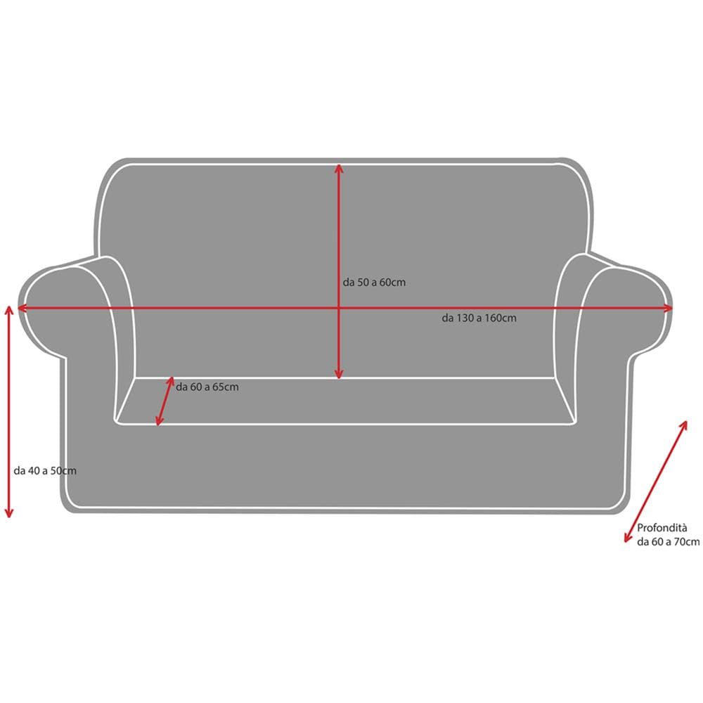 Copridivano E Copri Poltrona Antimacchia Sof&agrave; Elasticizzato Modello Magico Div 2Posti Bianco - Foto 7