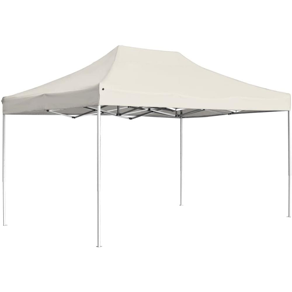 Gazebo Professionale Pieghevole in Alluminio 4,5x3 m Crema - Foto 1