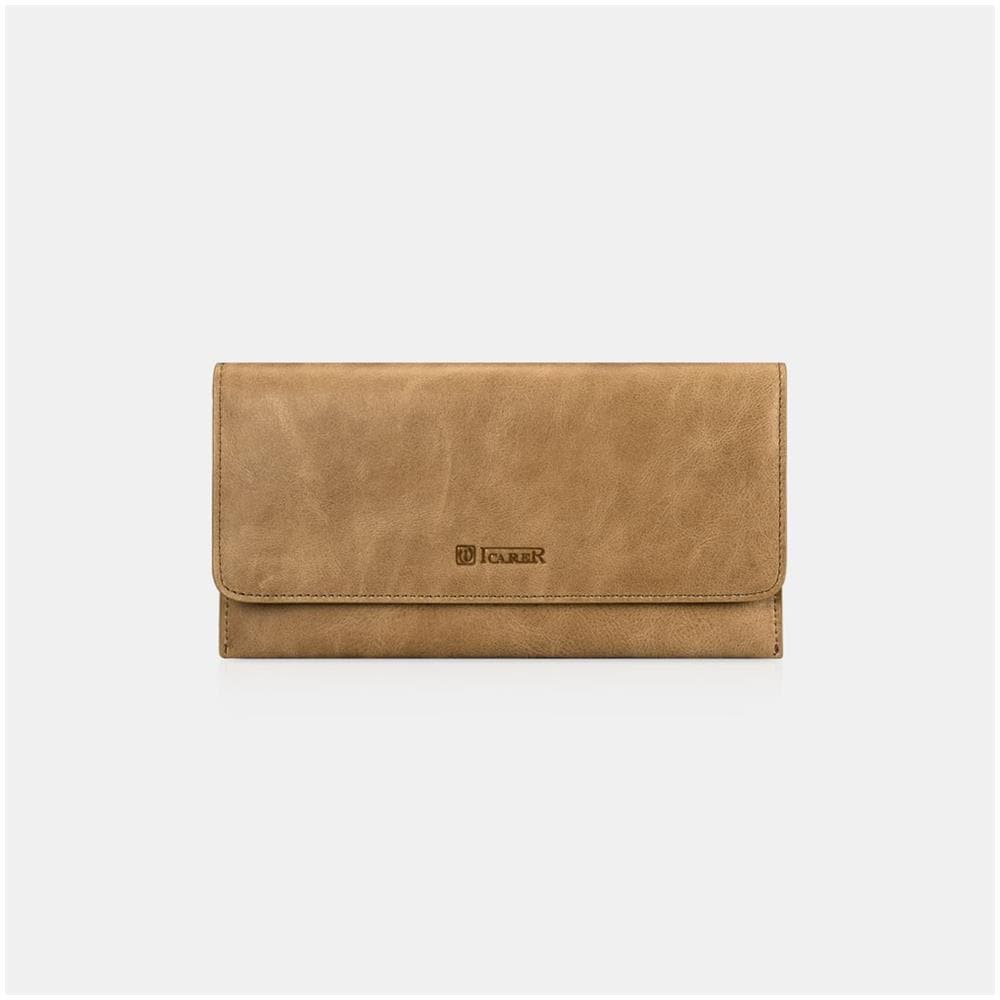 Ultrasottile Portafoglio In Pelle Deluxe Tan Marrone - Foto 1