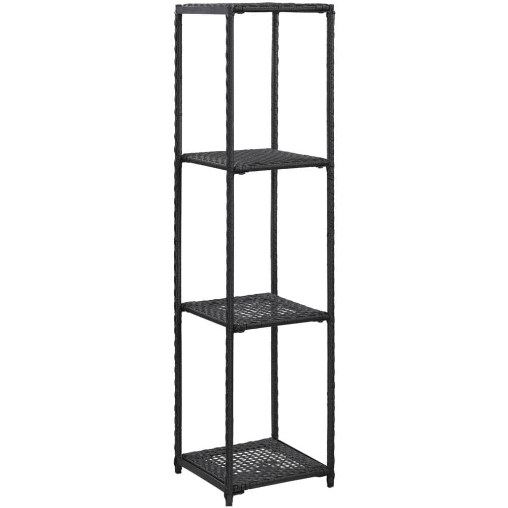 Scaffale Nero 30x30x120 Cm In Polyrattan - Foto 1