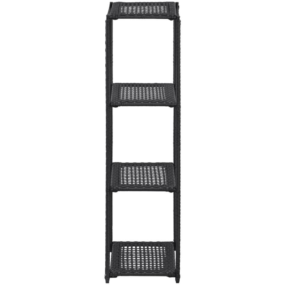 Scaffale Nero 30x30x120 Cm In Polyrattan - Foto 2