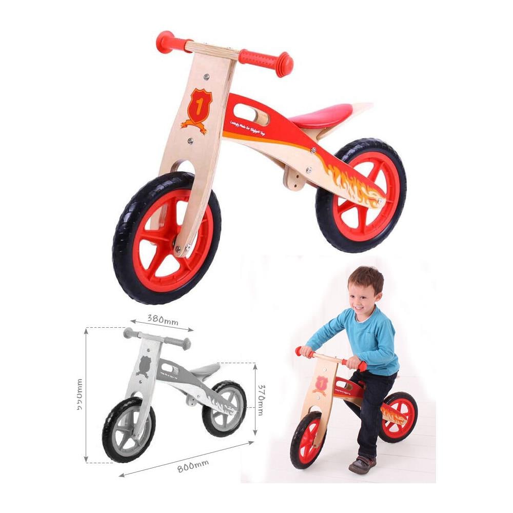 Bigjigs Giocattoli Mia Prima Bicicletta Di Equilibrio (rosso)  - Foto 3