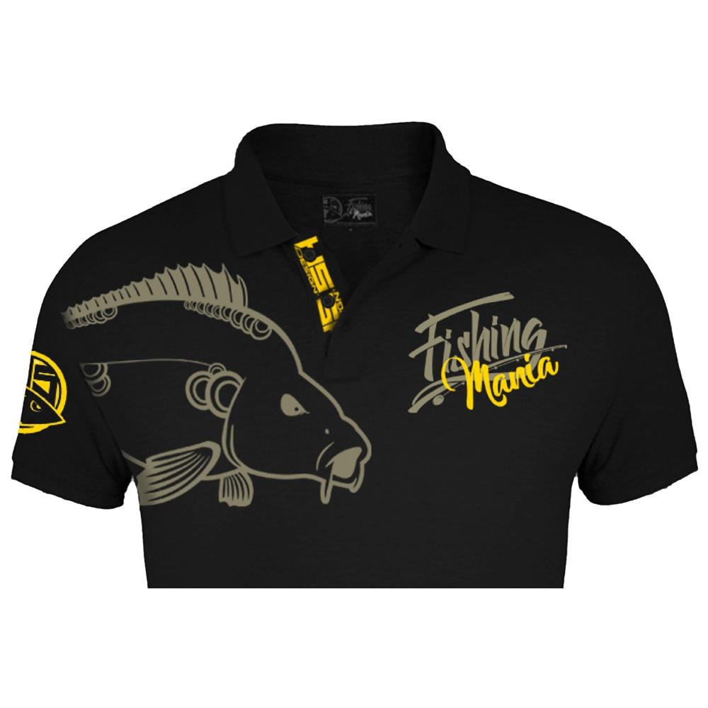 Polo Pesca Mania Carpfishing, Xl, Nero E Giallo, Camicia Di Pescatori Di Carpe Polo 010200304 - Foto 6