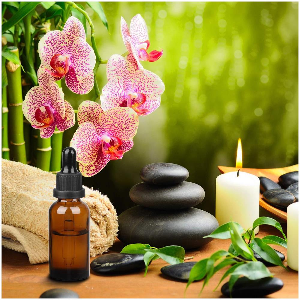 Bottiglia Hyber Cara Ambra Vetro Con Pipetta 6 X 10ml Dropper Bottiglie Riutilizzabili Per Le Miscele Di Olio Essenziale Aromatherapy - Foto 4