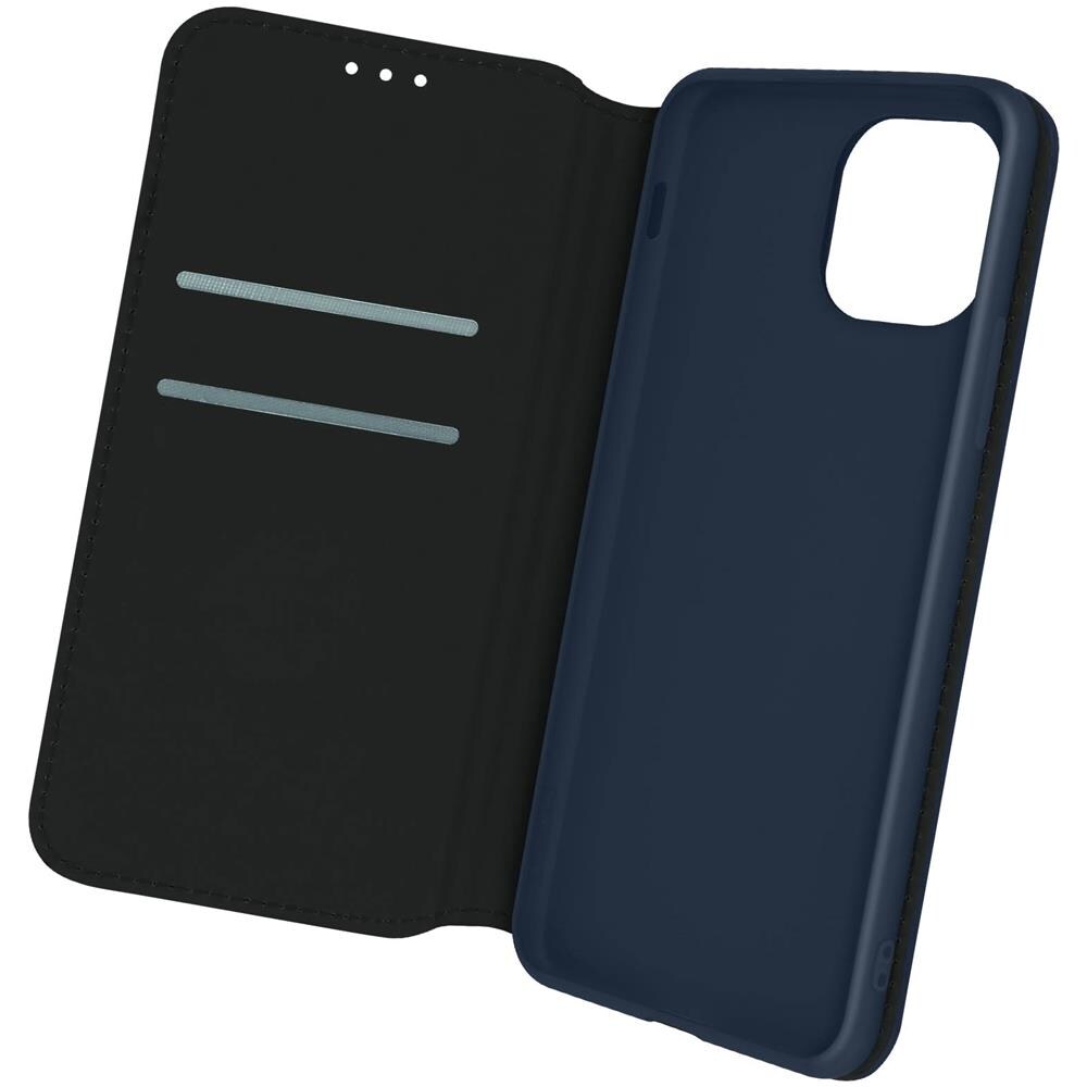 Custodia Folio Iphone 12 Mini Portafoglio Funzione Supporto Video Blu - Foto 1
