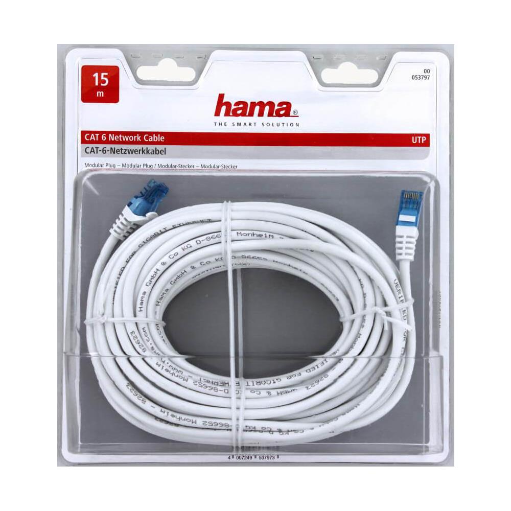 Cavo Di Rete Cat6 Utp Blister Bianco 15m - Foto 8