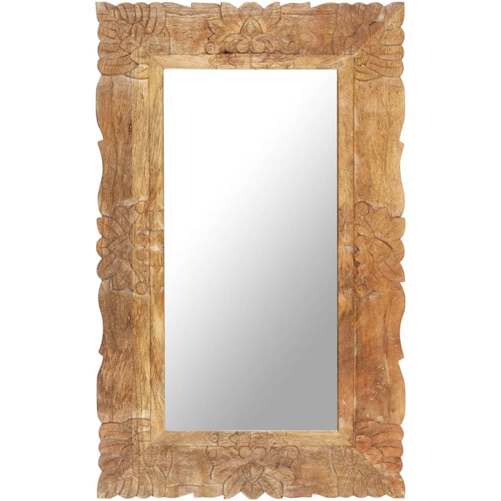 Specchio 80x50 Cm In Legno Massello Di Mango - Foto 1