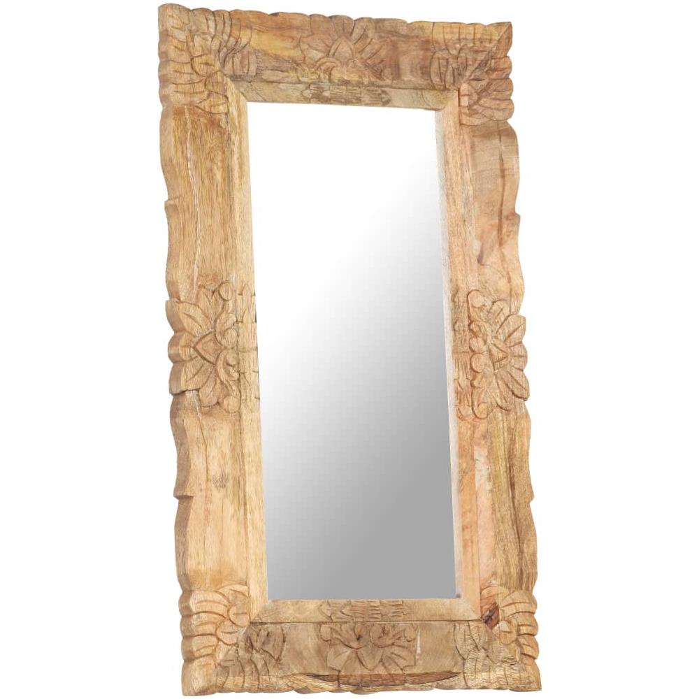Specchio 80x50 Cm In Legno Massello Di Mango - Foto 2